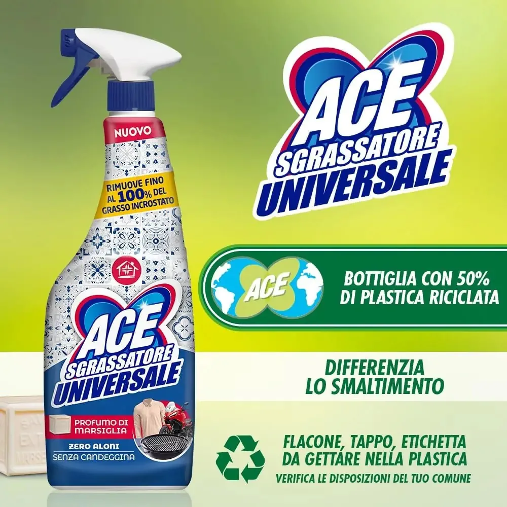 Multipacco 8x Ace Sgrassatore Anticalcare | Formula Igienizzante, Profumo Orchidea e Gelsomino, Scorta Convenienza 4.8L - immagine 7
