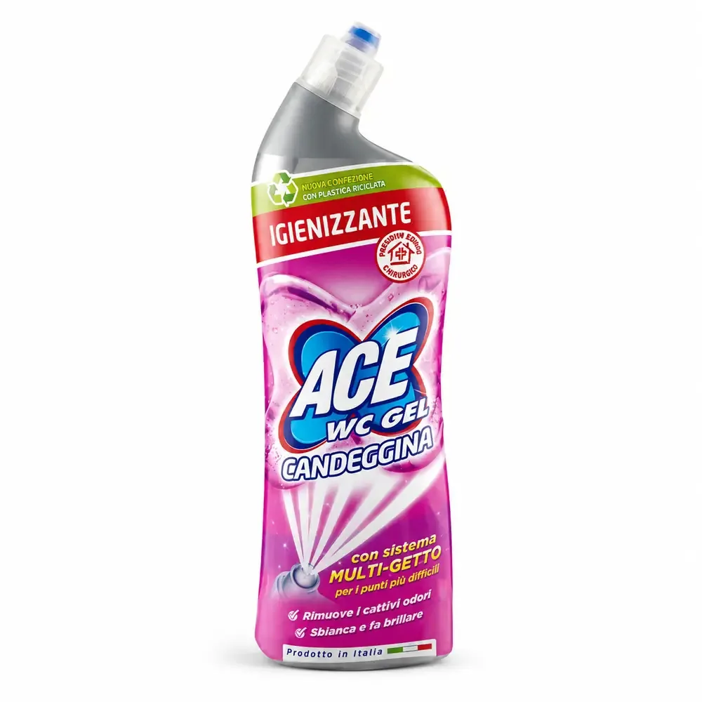 Multipacco 10x Ace WC Gel Candeggina | Azione Igienizzante Profonda, Elimina Germi, Sbiancante, Scorta Professionale - immagine 2