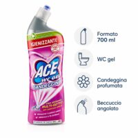 Multipacco 10x Ace WC Gel Candeggina | Azione Igienizzante Profonda, Elimina Germi, Sbiancante, Scorta Professionale - immagine 5