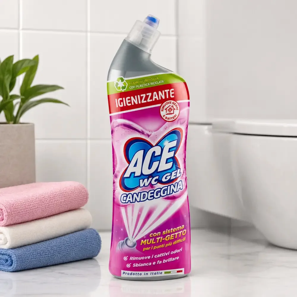 Multipacco 10x Ace WC Gel Candeggina | Azione Igienizzante Profonda, Elimina Germi, Sbiancante, Scorta Professionale - immagine 7