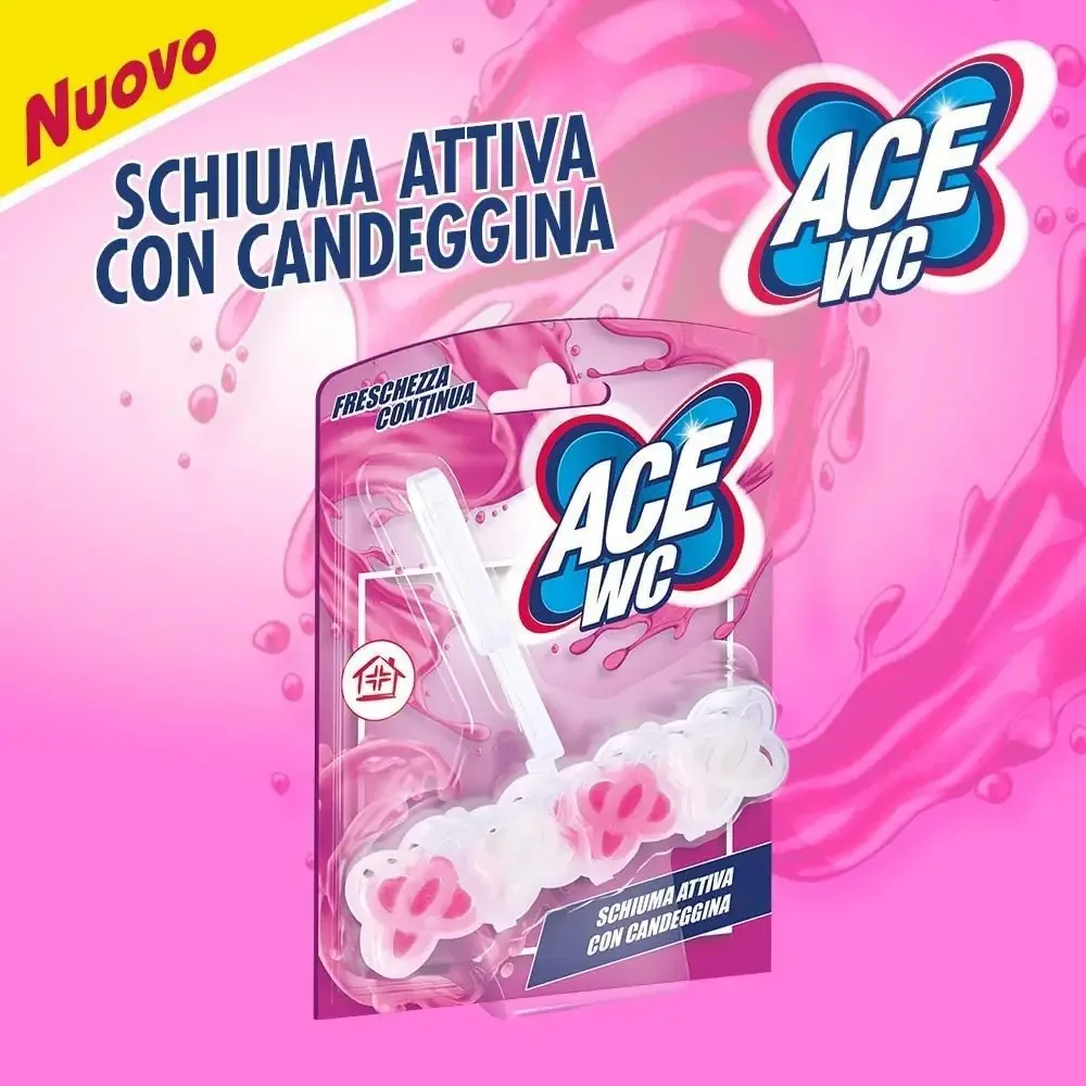 Multipacco 12x Ace WC Candeggina | Igienizzante Profondo, Rimuove Macchie e Germi, Brillantezza Duratura, Maxi Formato Scorta - immagine 4