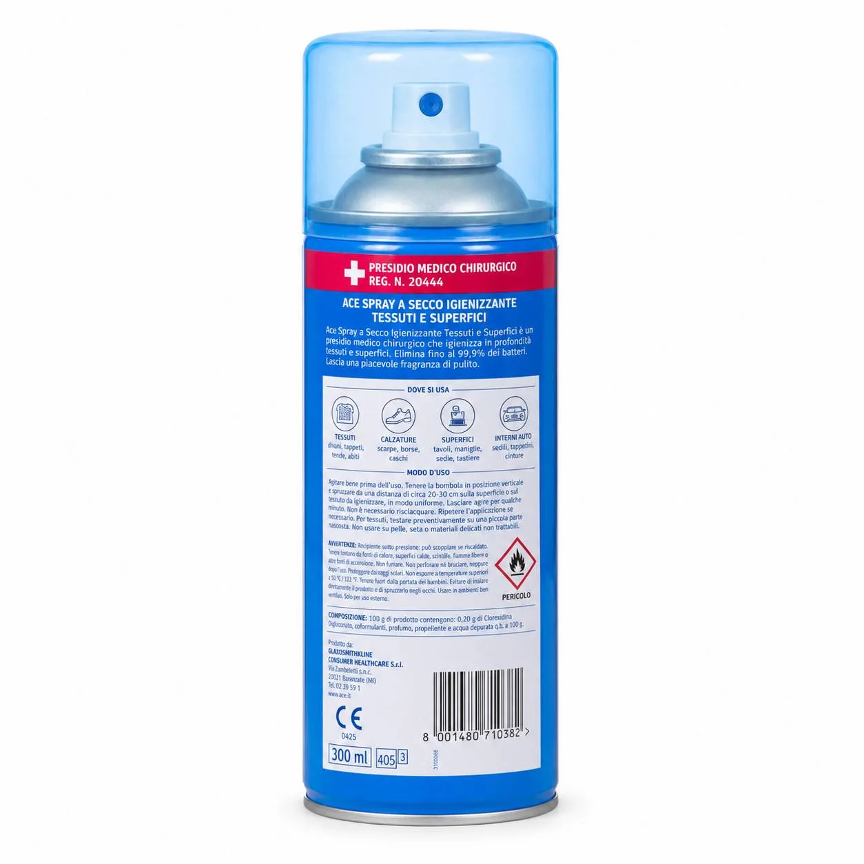 Multipacco 12x Ace Spray Igienizzante a Secco | Igienizzante Tessuti e Superfici, Senza Risciacquo, Azione Anti-Odore, Scorta 3.6 Litri - immagine 2