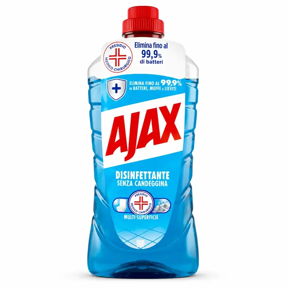 23141-jpg.webp Multipacco 12x Ajax Disinfettante Pavimenti | Detergente Igienizzante, Formula Attiva, Pulizia Profonda, Scorta 15 Litri - immagine 1