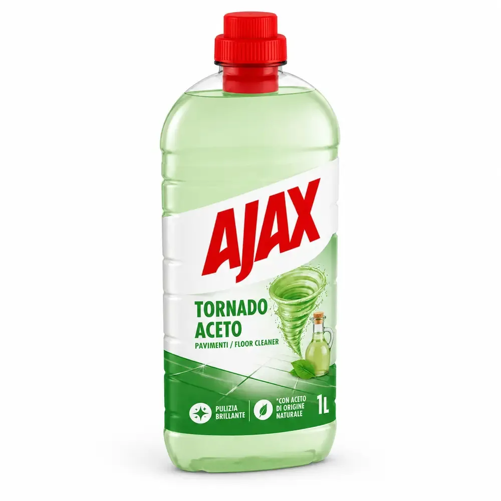 Multipacco 12x Ajax Aceto | Detergente Pavimenti Forza Naturale, Azione Sgrassante, Brillantezza Senza Aloni, Scorta 12 Litri - immagine 3