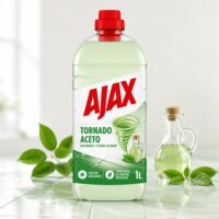 Multipacco 12x Ajax Aceto | Detergente Pavimenti Forza Naturale, Azione Sgrassante, Brillantezza Senza Aloni, Scorta 12 Litri - immagine 5