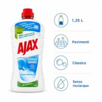Multipacco 12x Ajax Pavimenti Classico | Detergente Universale, Formula Originale, Azione Igienizzante, Scorta 15 Litri - immagine 3
