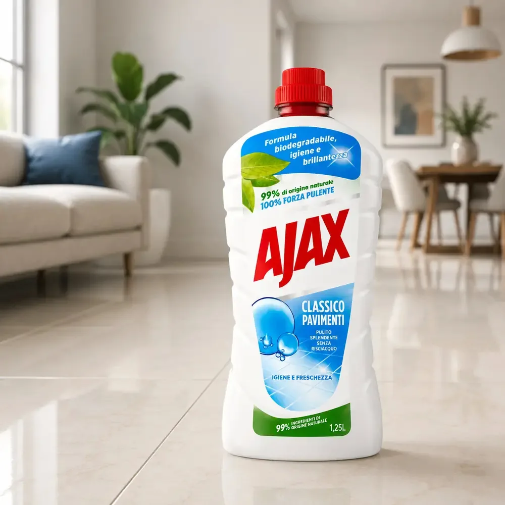 Multipacco 12x Ajax Pavimenti Classico | Detergente Universale, Formula Originale, Azione Igienizzante, Scorta 15 Litri - immagine 4