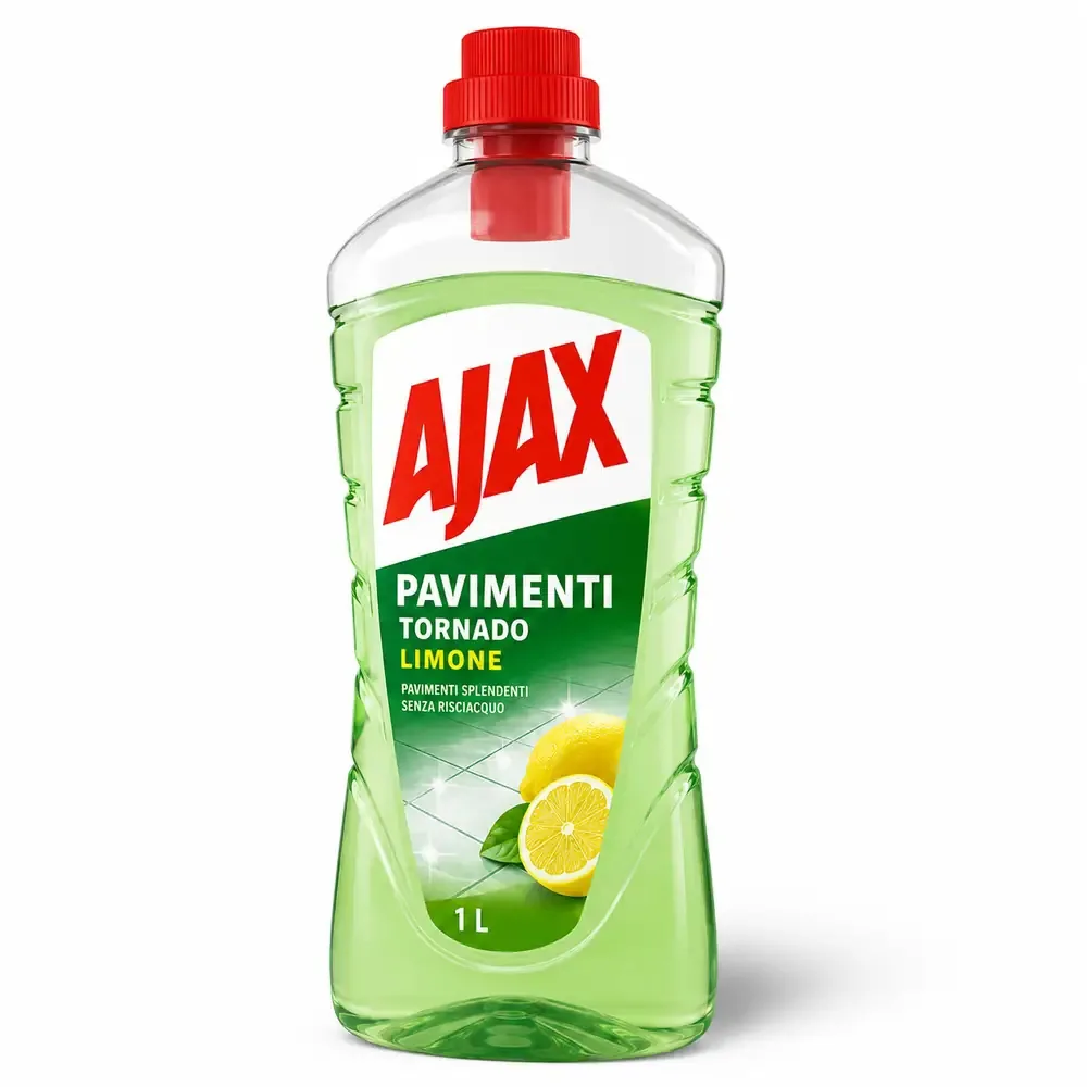 Multipacco 12x Ajax Tornado Limone | Detergente Multiuso, Forza Sgrassante Extra, Freschezza Agrumata, Scorta 12 Litri - immagine 3