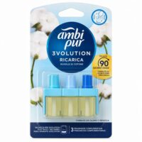 Multipacco 7x Ambi Pur 3Volution Ricarica | Fragranza Nuvole di Cotone, Tecnologia a 3 Profumi, Diffusione Continua, Scorta 140ml