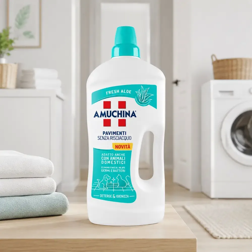 Multipacco 7x Amuchina Pavimenti Fresh Aloe | Detergente Disinfettante, Azione Igienizzante, Profumo di Aloe, Scorta 7 Litri - immagine 5