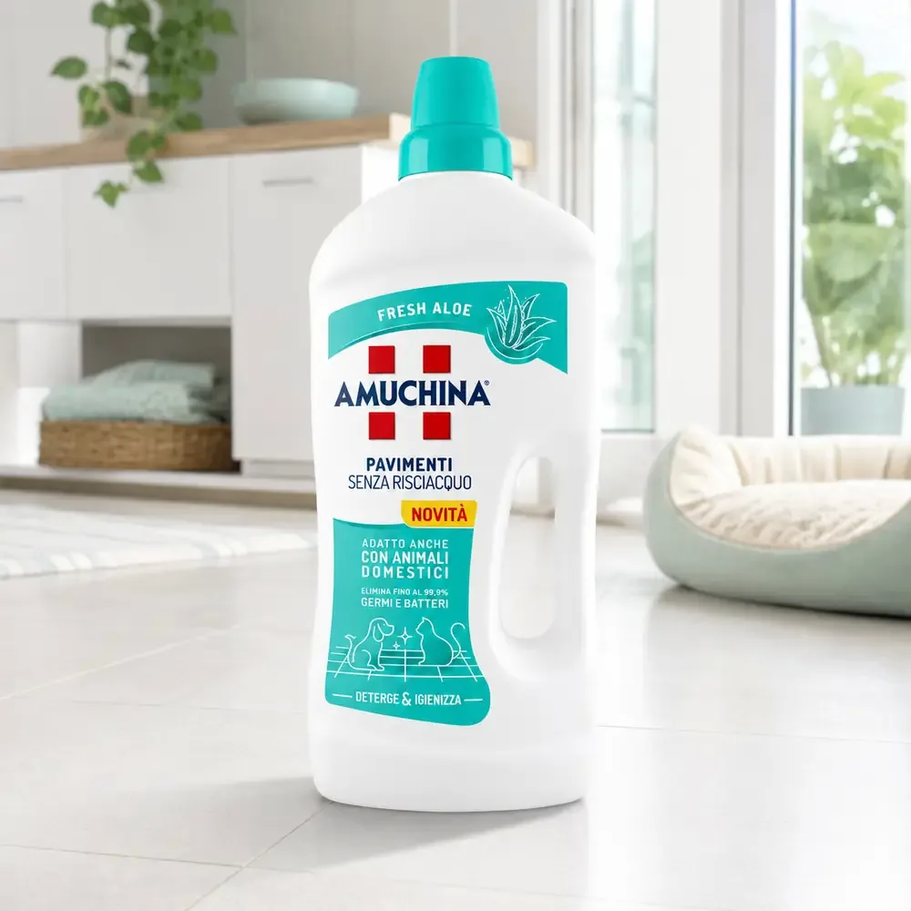 Multipacco 7x Amuchina Pavimenti Fresh Aloe | Detergente Disinfettante, Azione Igienizzante, Profumo di Aloe, Scorta 7 Litri - immagine 6