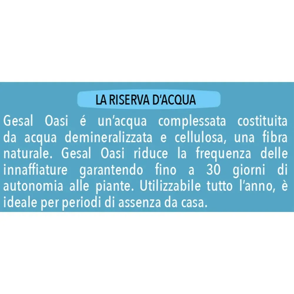 Gesal Oasi Riserva d'Acqua | Idratante per piante in vaso, Rilascio graduale, Ideale per vacanze, Benessere garantito - immagine 3