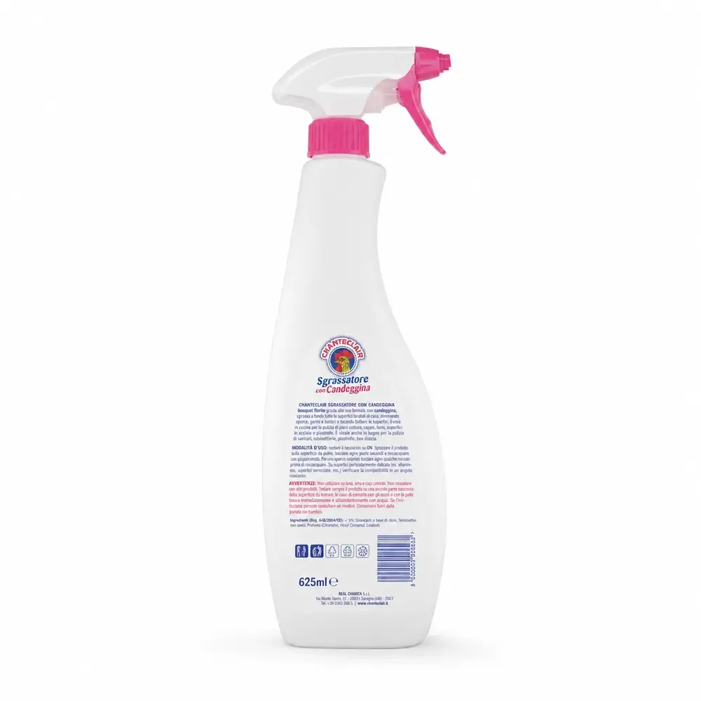 Multipacco 12x Chanteclair Sgrassatore Candeggina | Profumazione Bouquet Fiorito, Igienizzante, Forza Sgrassante Extra, Scorta 7,5 Litri - immagine 4