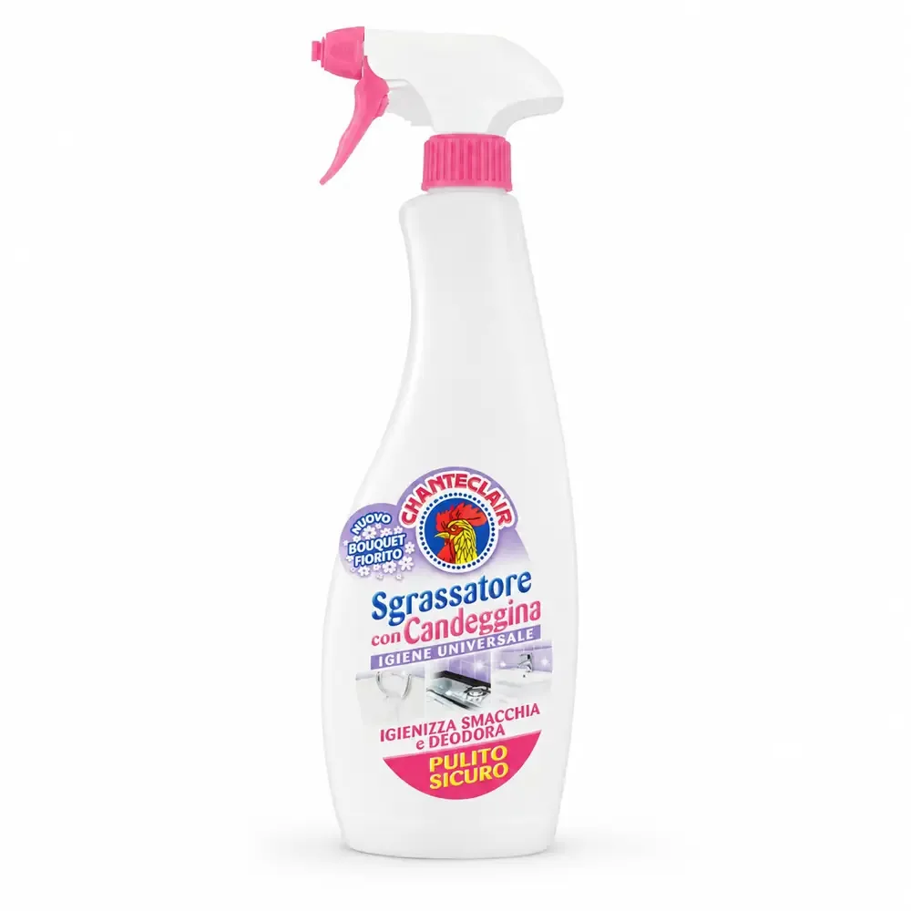 Multipacco 12x Chanteclair Sgrassatore Candeggina | Profumazione Bouquet Fiorito, Igienizzante, Forza Sgrassante Extra, Scorta 7,5 Litri - immagine 3