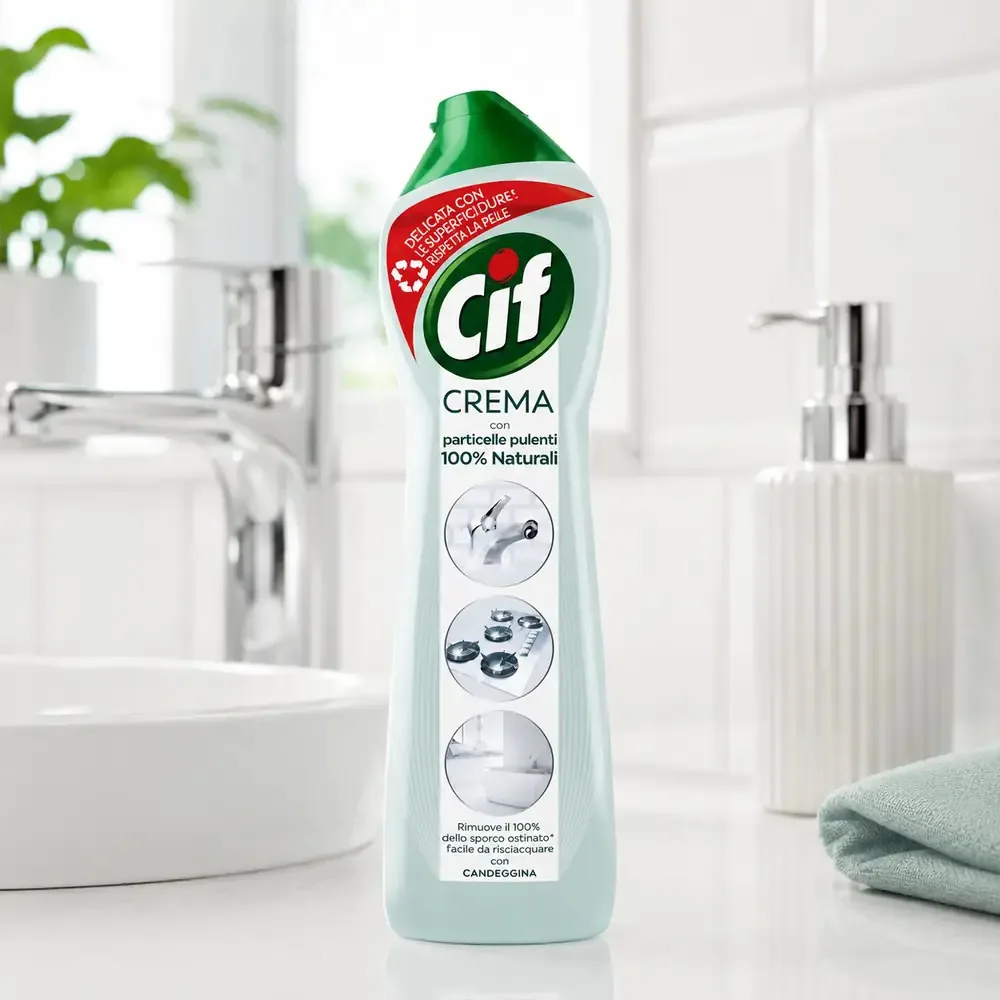 Multipacco 12x Cif Cremoso Original | Detergente in Crema, Azione Profonda, Rimuove lo Sporco Difficile, Scorta 3 Litri - immagine 6