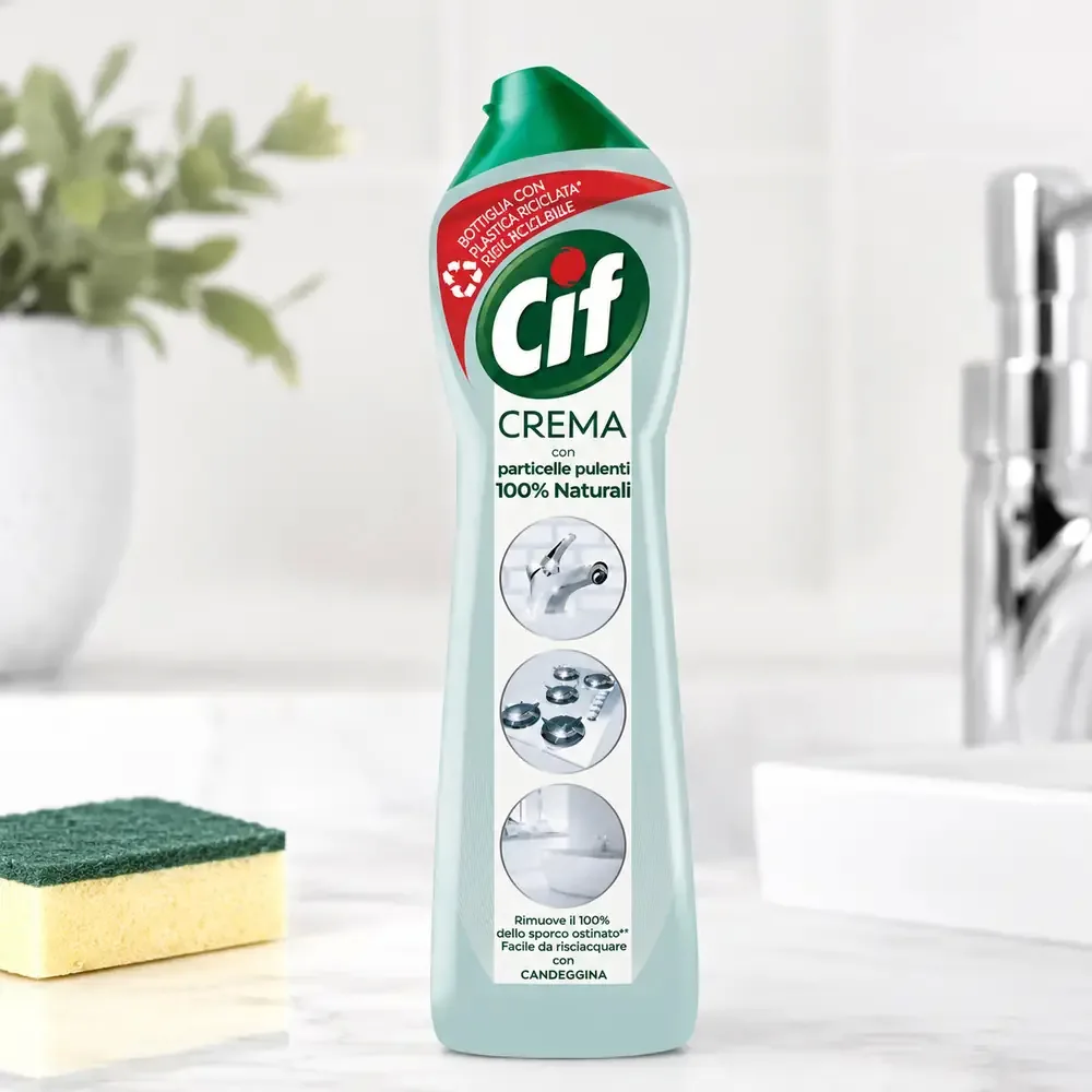 Multipacco 12x Cif Cremoso Original | Detergente in Crema, Azione Profonda, Rimuove lo Sporco Difficile, Scorta 3 Litri - immagine 5