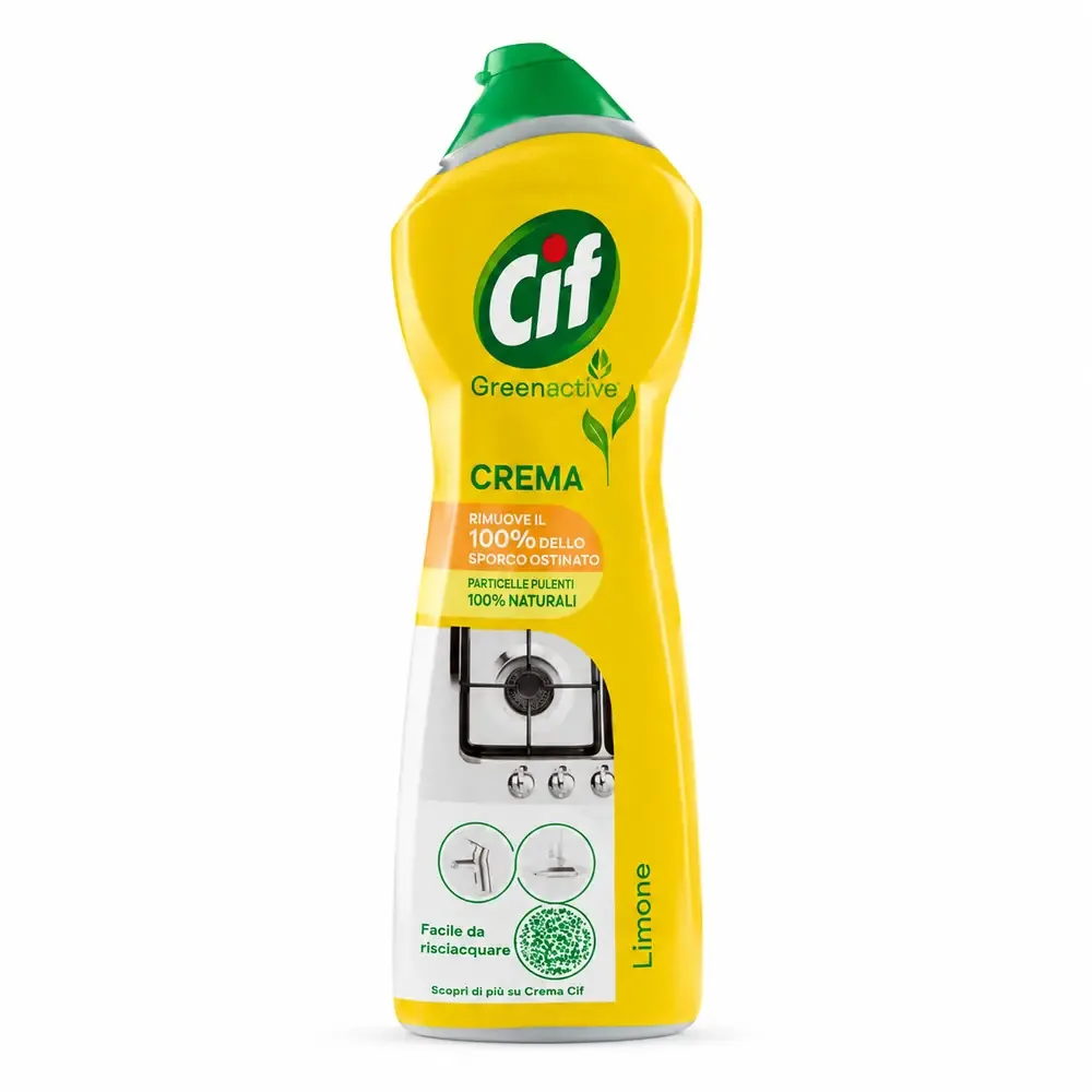 Multipacco 12x Cif Crema Spray Limone. Set da 12 flaconi Cif Crema Spray Sgrassatore Limone 435ml.