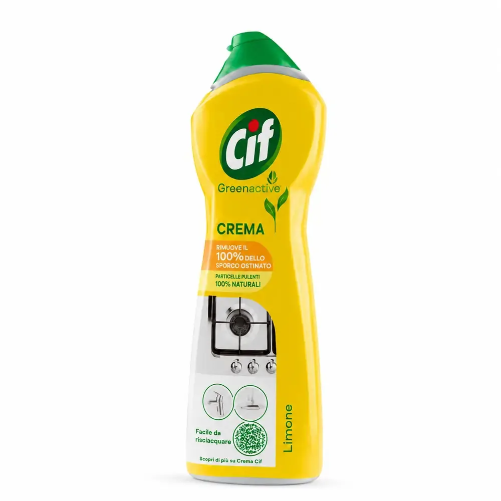 Multipacco 12x Cif Crema Spray Limone | Detergente Sgrassante, Efficacia Crema, Azione Rapida, Scorta 5,2 Litri - immagine 3