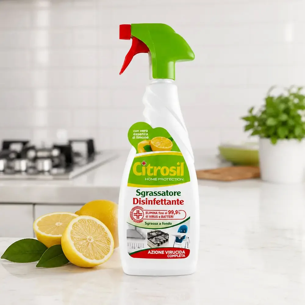 Multipacco 12x Citrosil Sgrassatore Disinfettante | Azione Antibatterica, Rimuove Grasso Ostinato, Uso Universale, Scorta 7,8 Litri - immagine 4