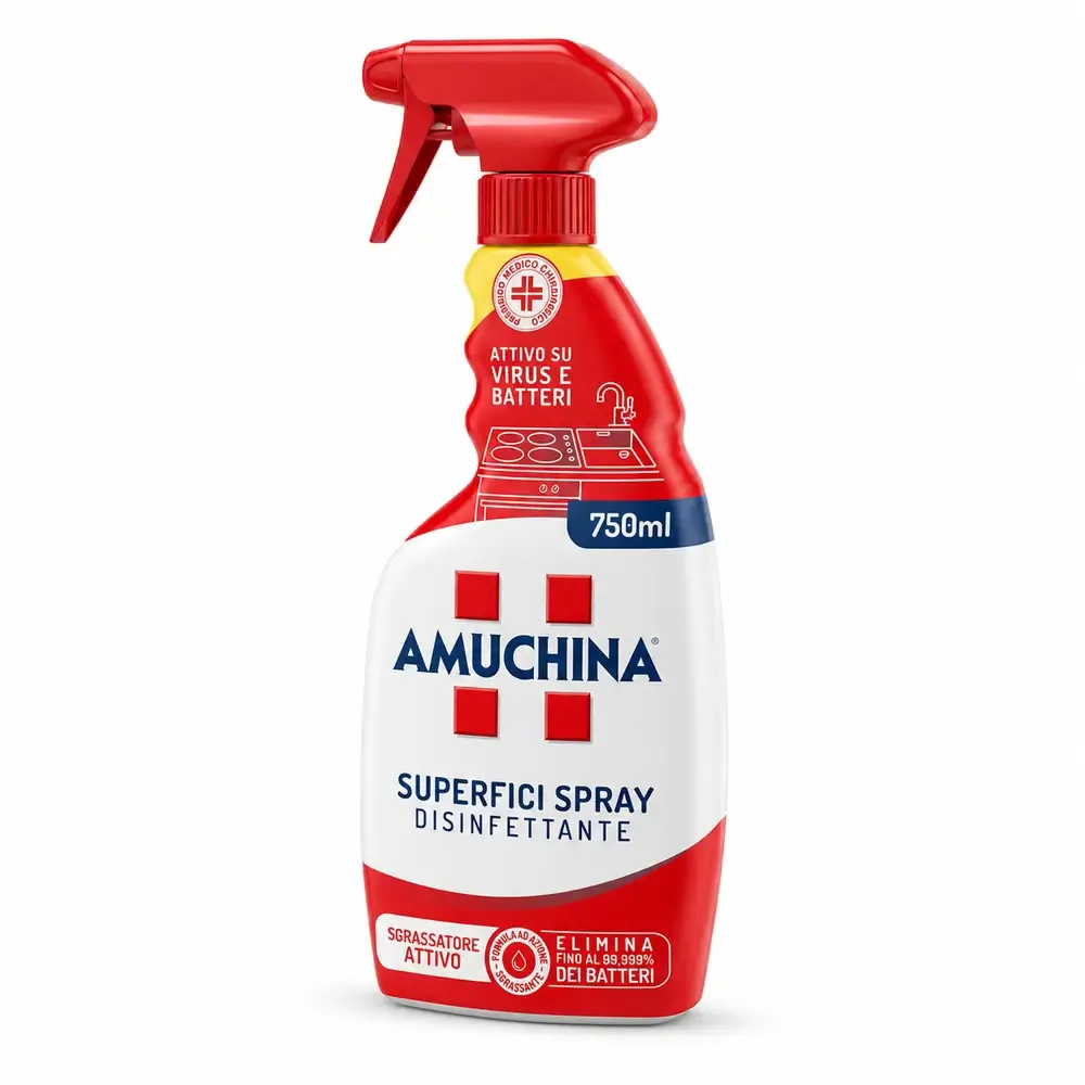 Multipacco 12x Amuchina Spray Superfici | Disinfettante Battericida, Pulizia Rapida, Ideale per Tutte le Superfici, Scorta 9 Litri - immagine 3